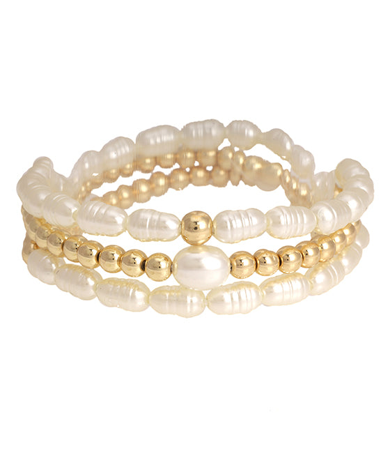 Pearl CCB Multi Stackable Bracelet