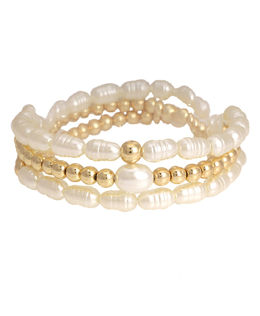 Pearl CCB Multi Stackable Bracelet