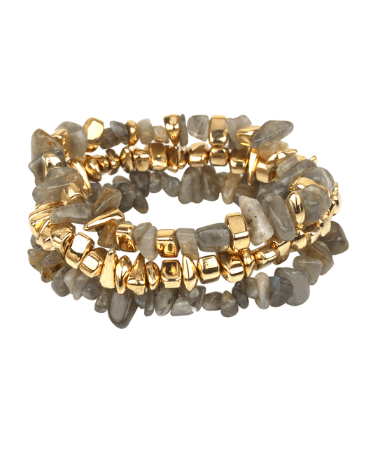 Multi Plastic Bead Elastic Bracelet