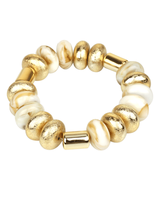 Marble & CCB Elastic Bracelet