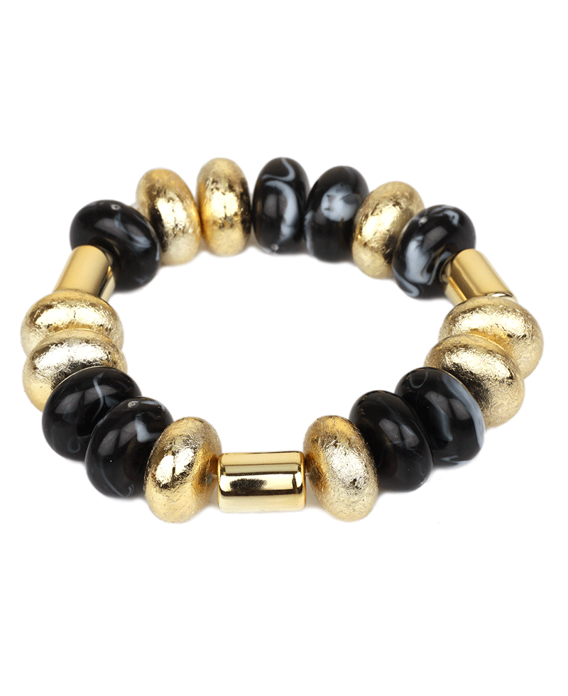 Marble & CCB Elastic Bracelet