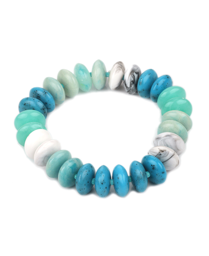 Marble Bead Elastic Bracelet
