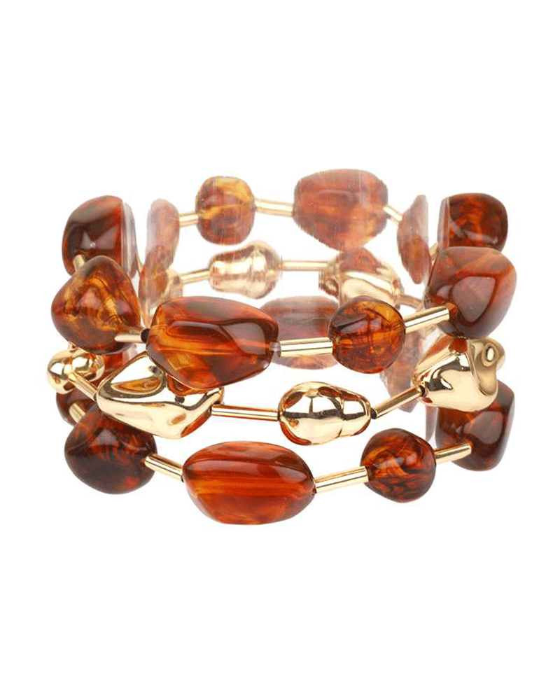 Multi Marble & CCB Elastic Bracelet