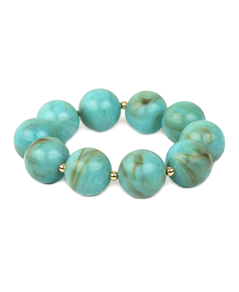 Marble Bead Elastic Bracelet