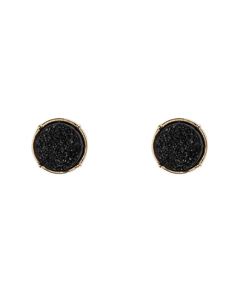 Druzy Round 13mm Post Earring