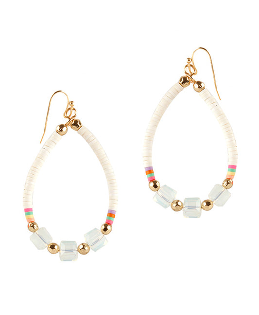 Fimo Glass Bead Teardrop Earring
