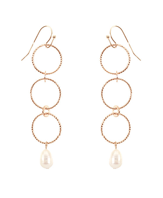 Fresh Water Pearl Metal Link Earring