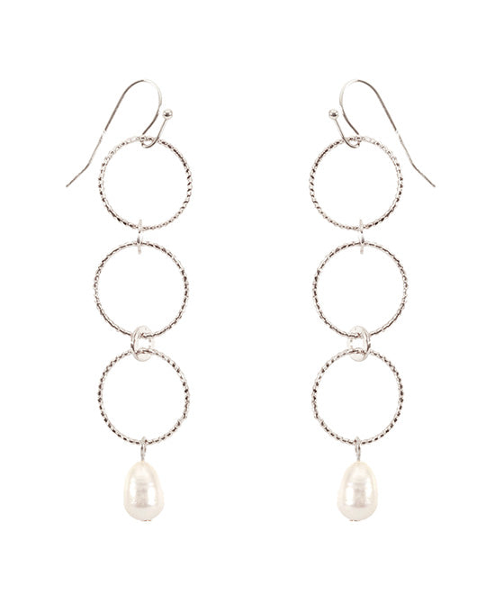 Fresh Water Pearl Metal Link Earring