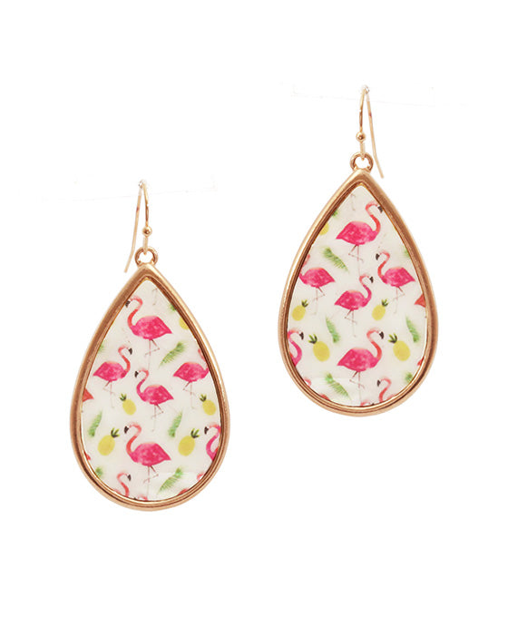 Mop Flamingo Earring
