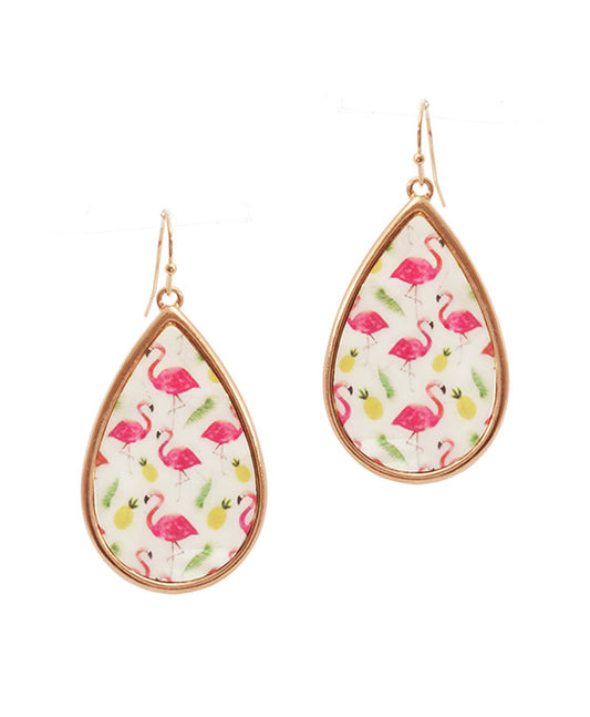 Mop Flamingo Earring