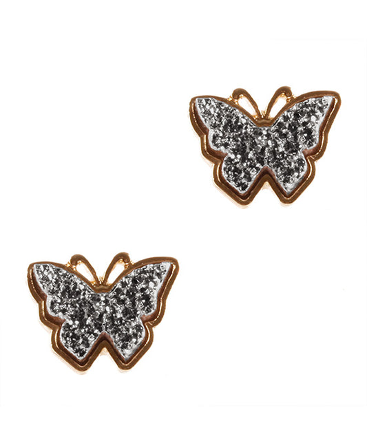 Metal & Semi Precious Butterfly Post Earring
