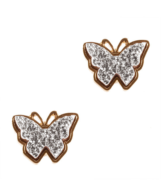 Metal & Semi Precious Butterfly Post Earring