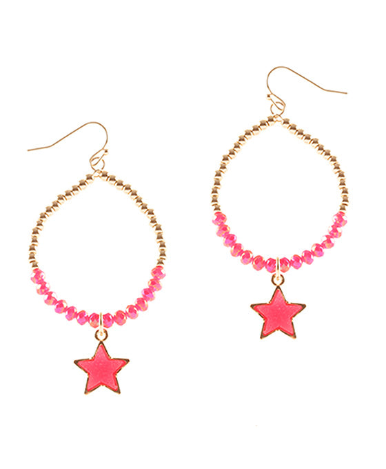 Druzy Star Teardrop Earring
