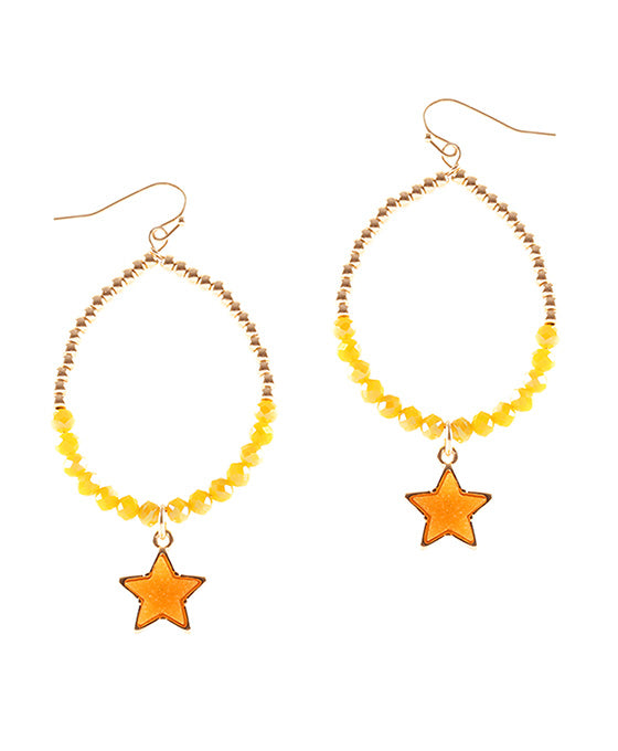 Druzy Star Teardrop Earring