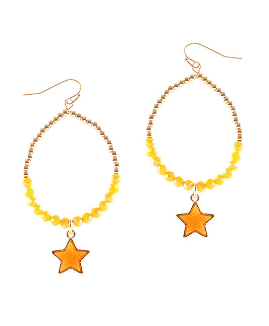 Druzy Star Teardrop Earring