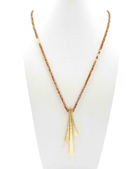 Drop Bar Bead Necklace