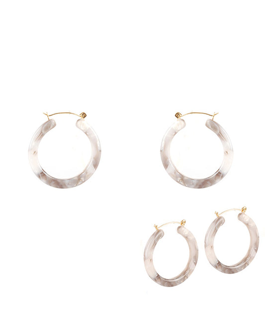 38mm Acetate Hoop Pincatch Earring