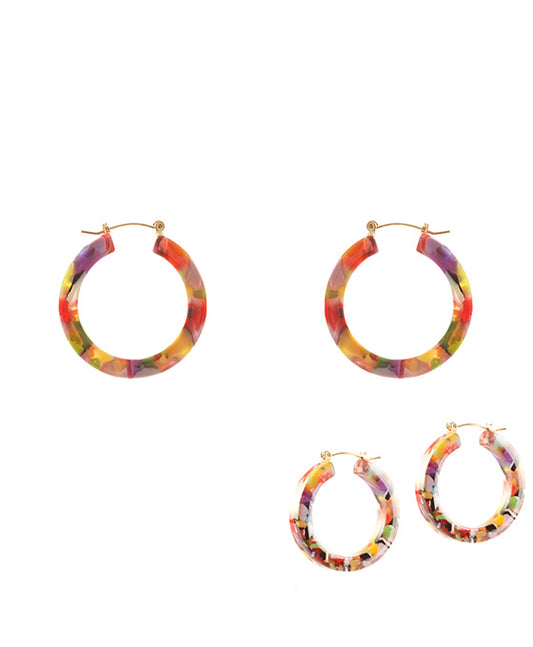 38mm Acetate Hoop Pincatch Earring