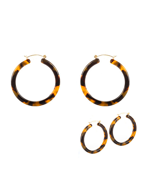 50mm Acetate Hoop Pincatch Earring