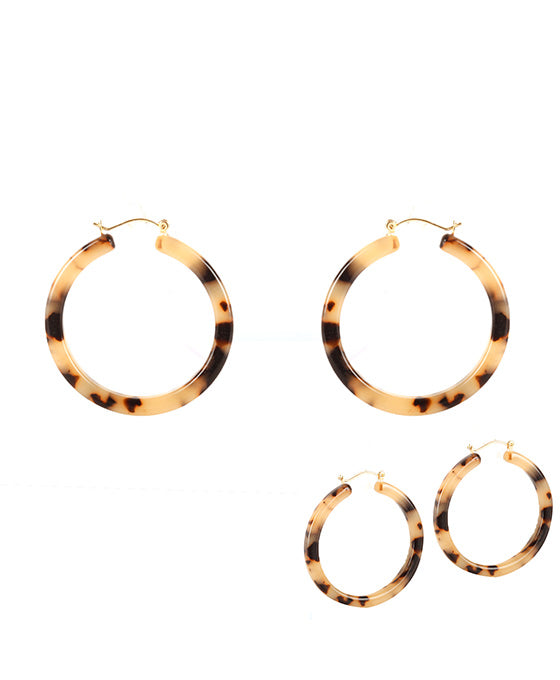 50mm Acetate Hoop Pincatch Earring