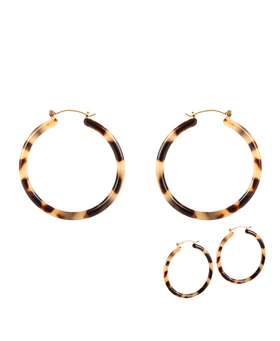 50mm Acetate Hoop Pincatch Earring