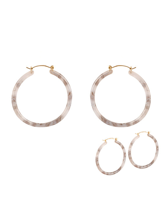 50mm Acetate Hoop Pincatch Earring
