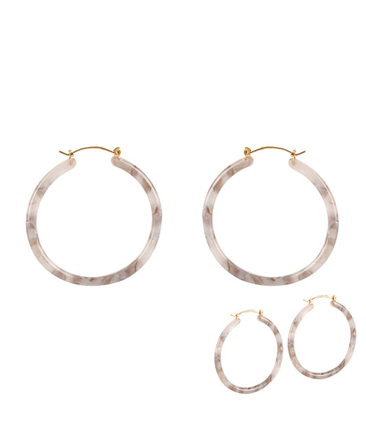 50mm Acetate Hoop Pincatch Earring