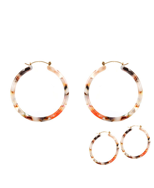 50mm Acetate Hoop Pincatch Earring