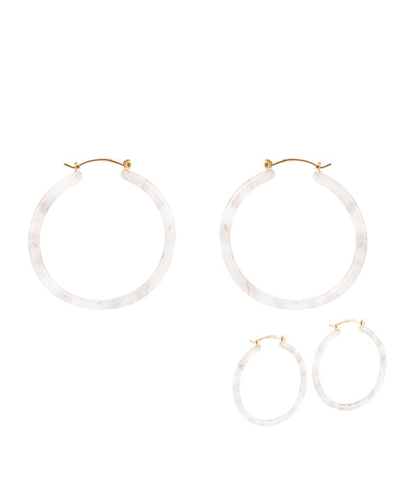 50mm Acetate Hoop Pincatch Earring