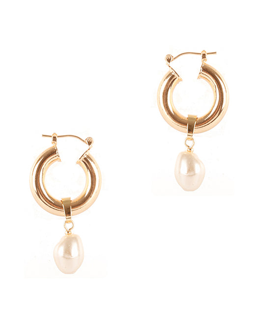 Pearl CCB Pincatch Earring