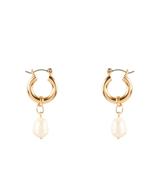 Metal w/ Pearl Pincatch Earring