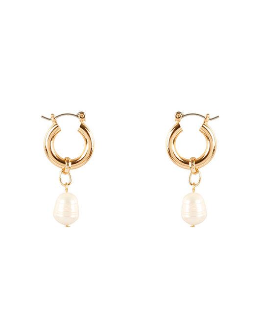 Metal w/ Pearl Pincatch Earring