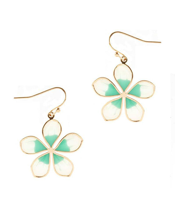 Metal Epoxy Flower Earring