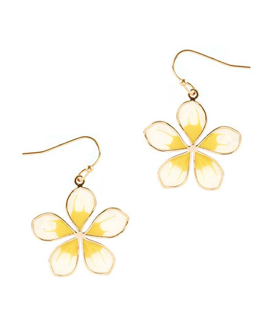 Metal Epoxy Flower Earring