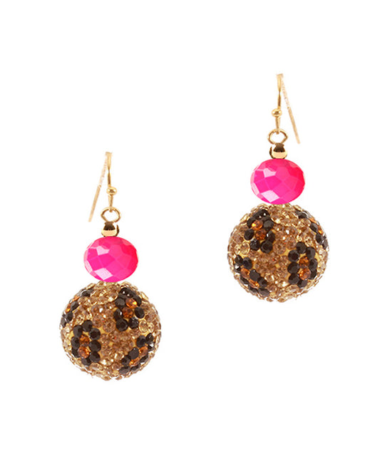 Paveball Glass Bead Earring
