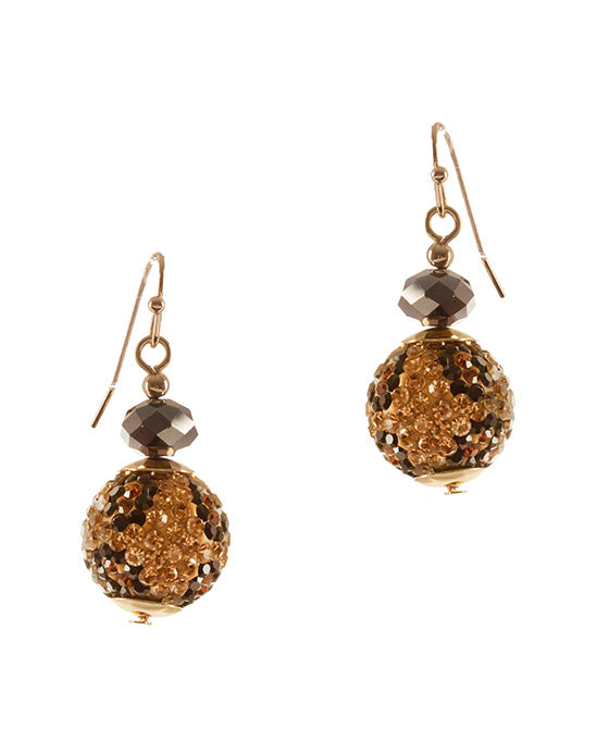 Paveball Glass Bead Earring