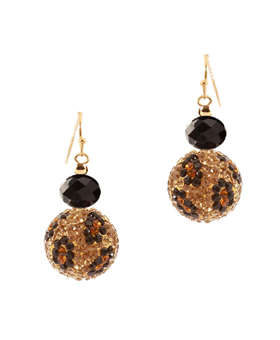 Paveball Glass Bead Earring