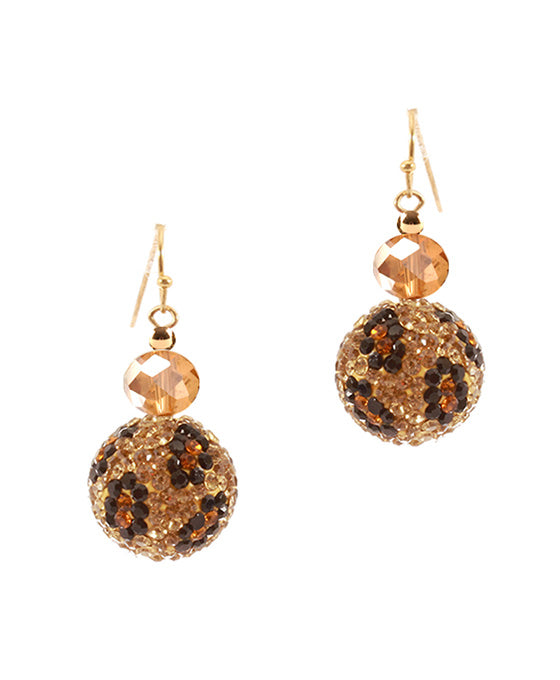 Paveball Glass Bead Earring