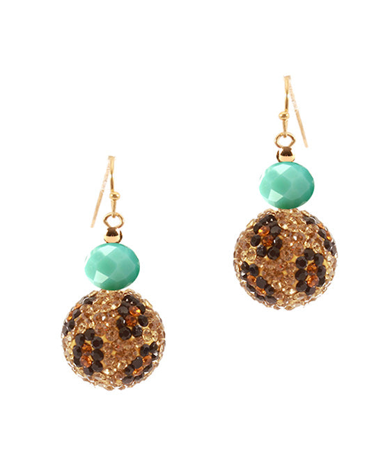 Paveball Glass Bead Earring