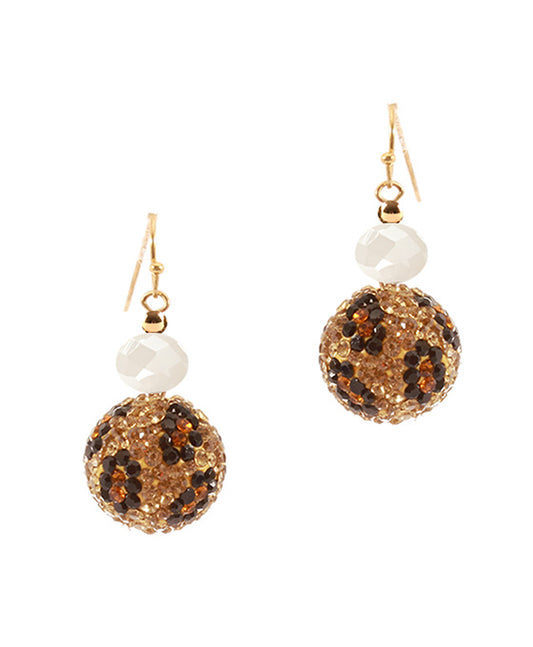 Paveball Glass Bead Earring