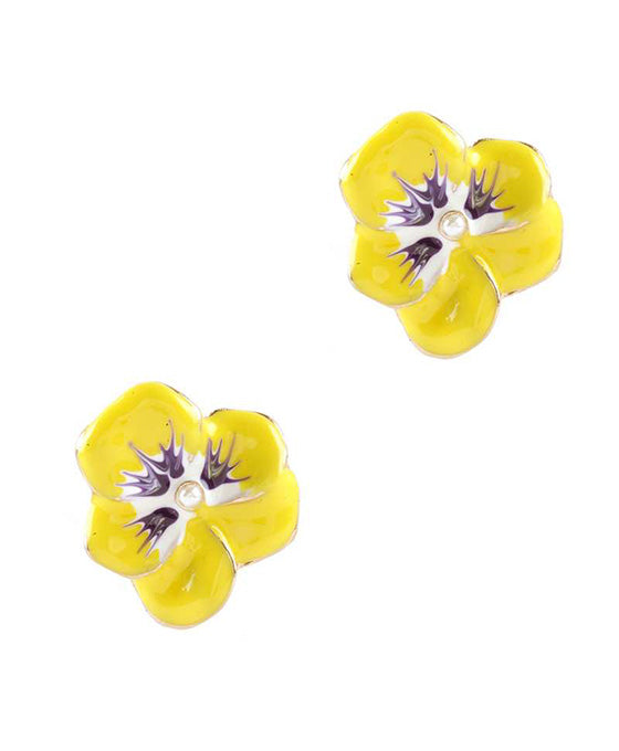 Epoxy Flower Post Earring