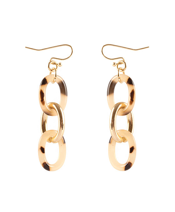 Acetate Metal Link Earring