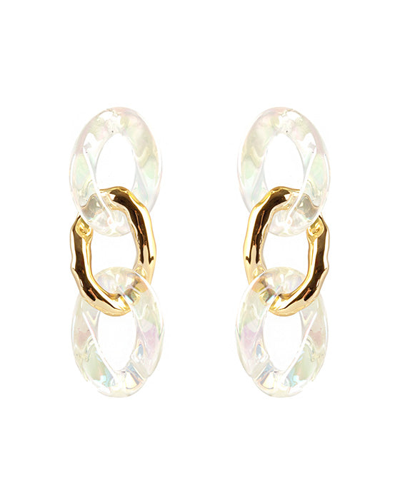 Acetate Link Post Earring