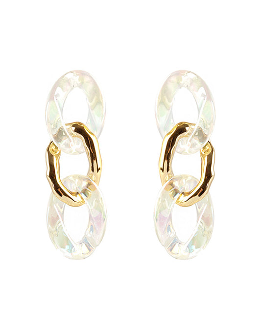 Acetate Link Post Earring