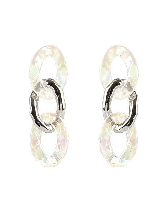 Acetate Link Post Earring