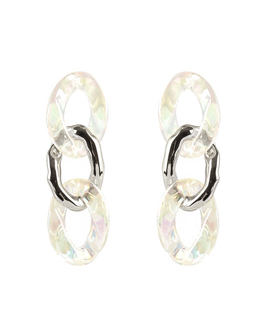 Acetate Link Post Earring