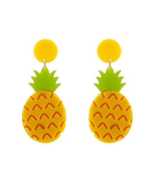 Acetate Pineapple Post Earring