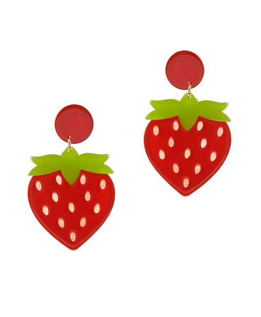 Acetate Fruit Post Earring