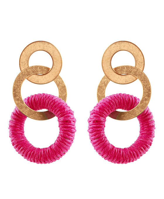 Metal Straw Link Earring
