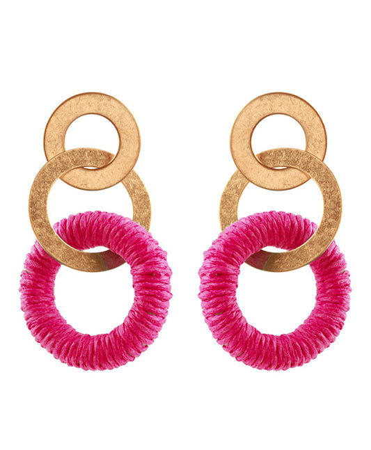 Metal Straw Link Earring